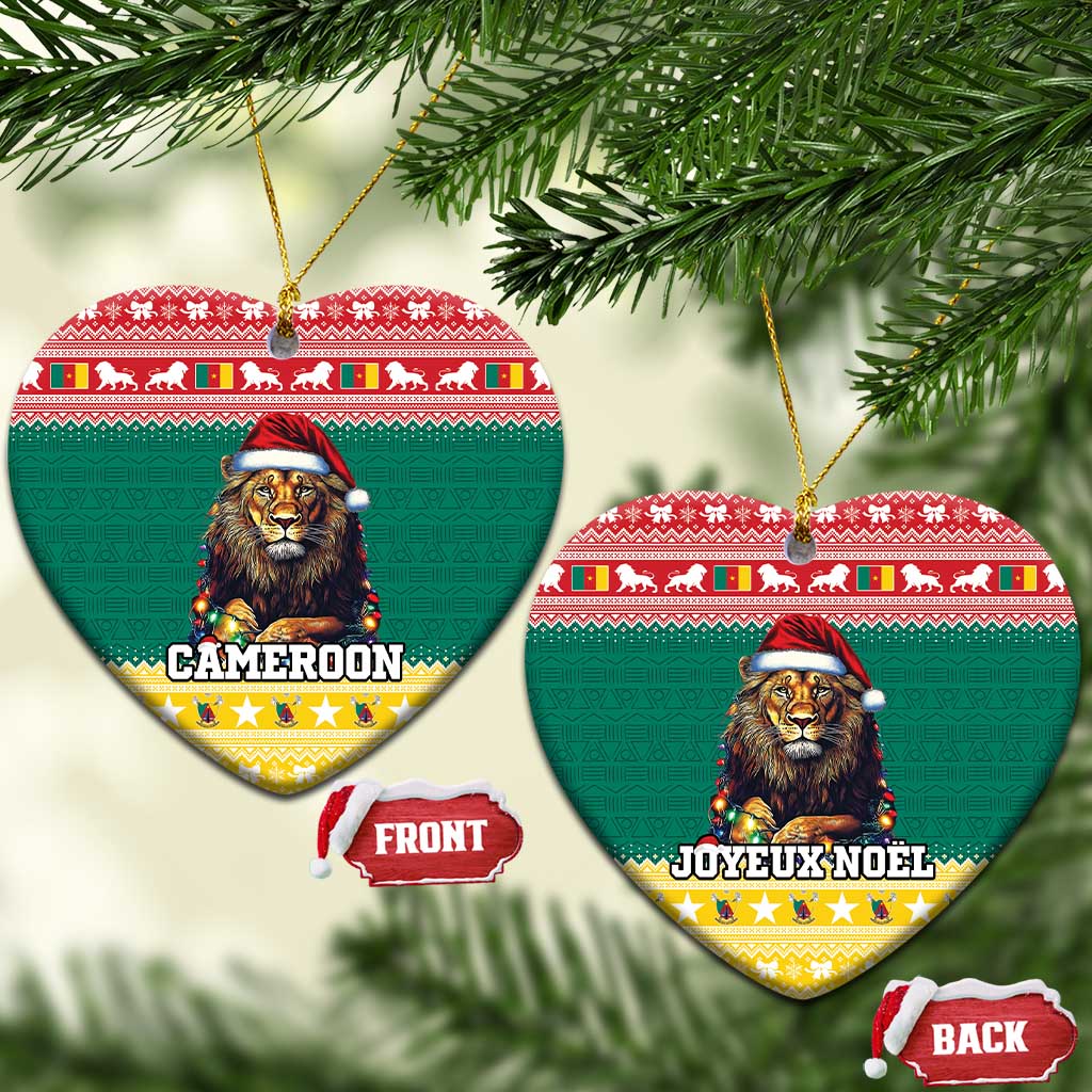 Cameroon Christmas Ceramic Ornament Lion African Santa