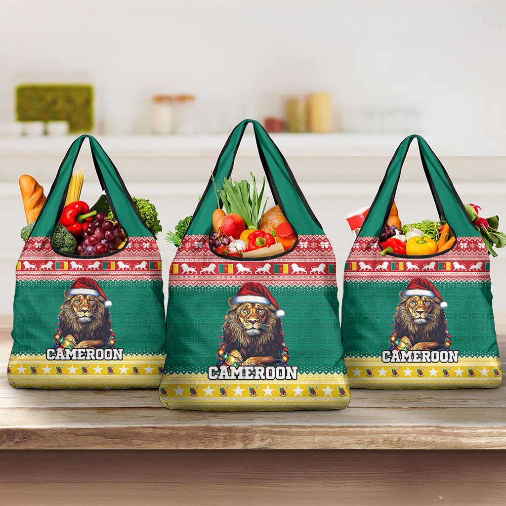 Cameroon Christmas Grocery Bag Lion African Santa