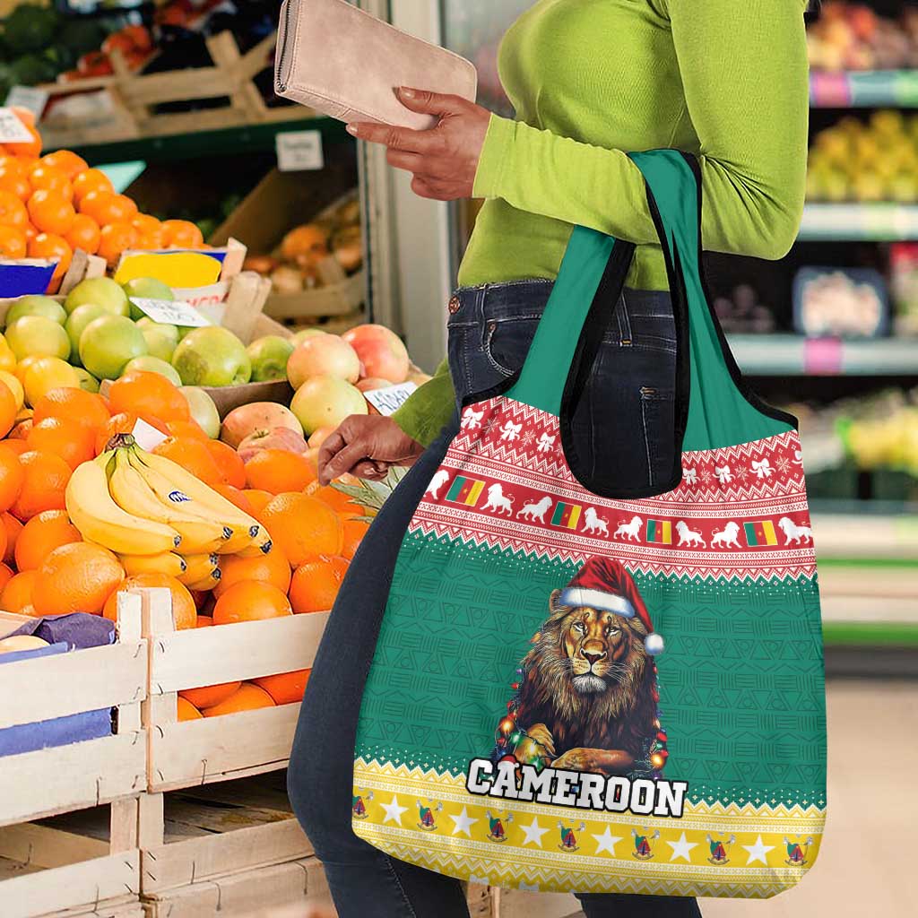 Cameroon Christmas Grocery Bag Lion African Santa