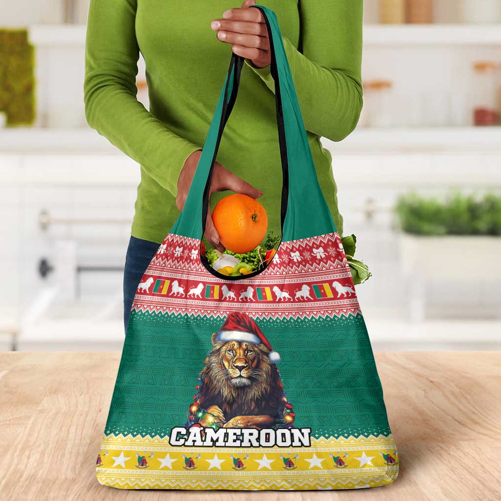 Cameroon Christmas Grocery Bag Lion African Santa