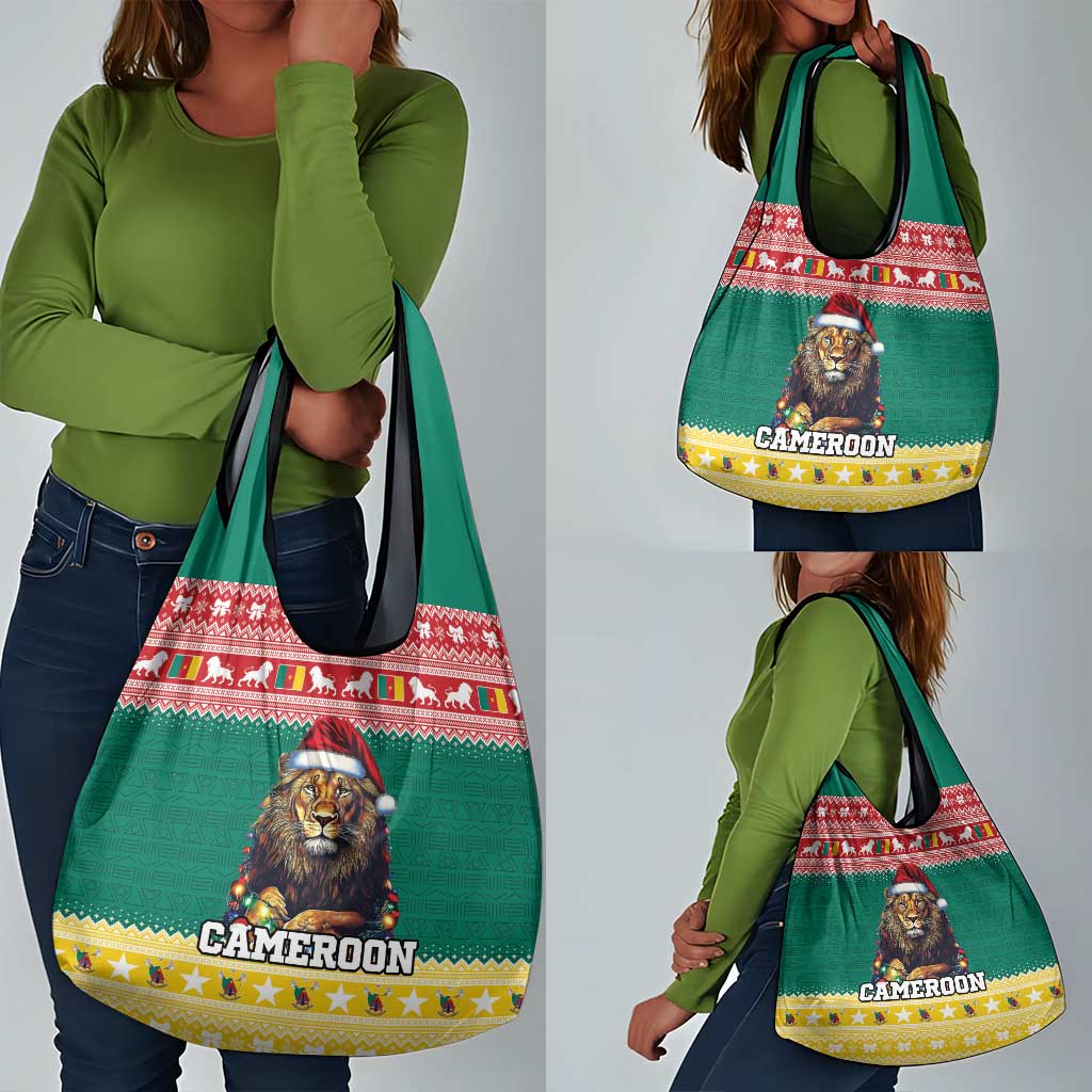 Cameroon Christmas Grocery Bag Lion African Santa