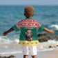 Cameroon Christmas Kid Hawaiian Shirt Lion African Santa