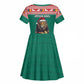 Cameroon Christmas Kid Short Sleeve Dress Lion African Santa