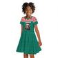 Cameroon Christmas Kid Short Sleeve Dress Lion African Santa