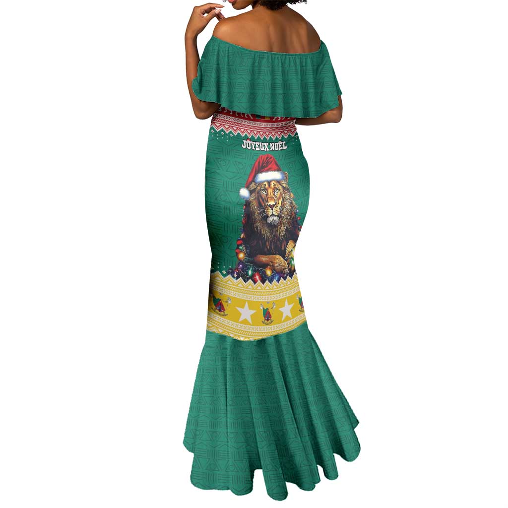Cameroon Christmas Mermaid Dress Lion African Santa