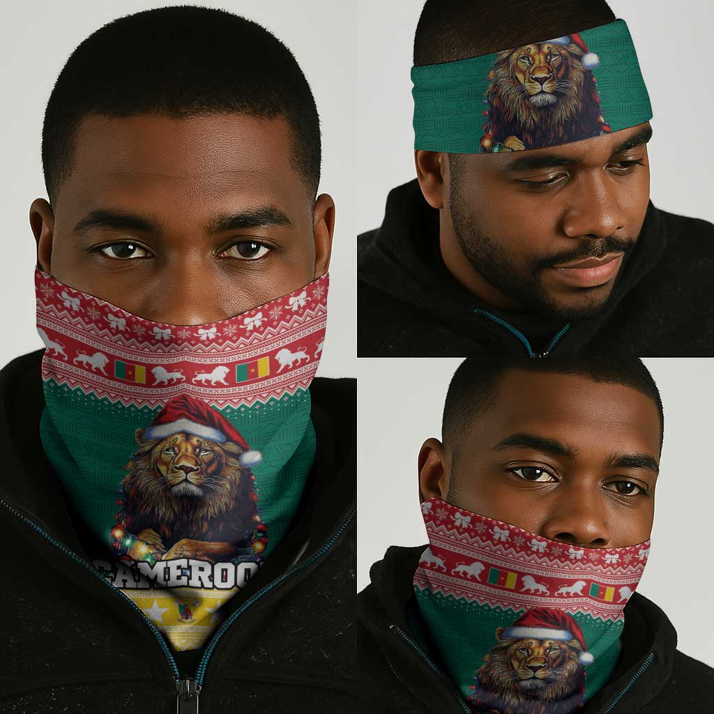 Cameroon Christmas Neck Gaiter Lion African Santa - African Pride