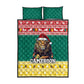 Cameroon Christmas Quilt Bed Set Lion African Santa