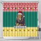 Cameroon Christmas Shower Curtain Lion African Santa