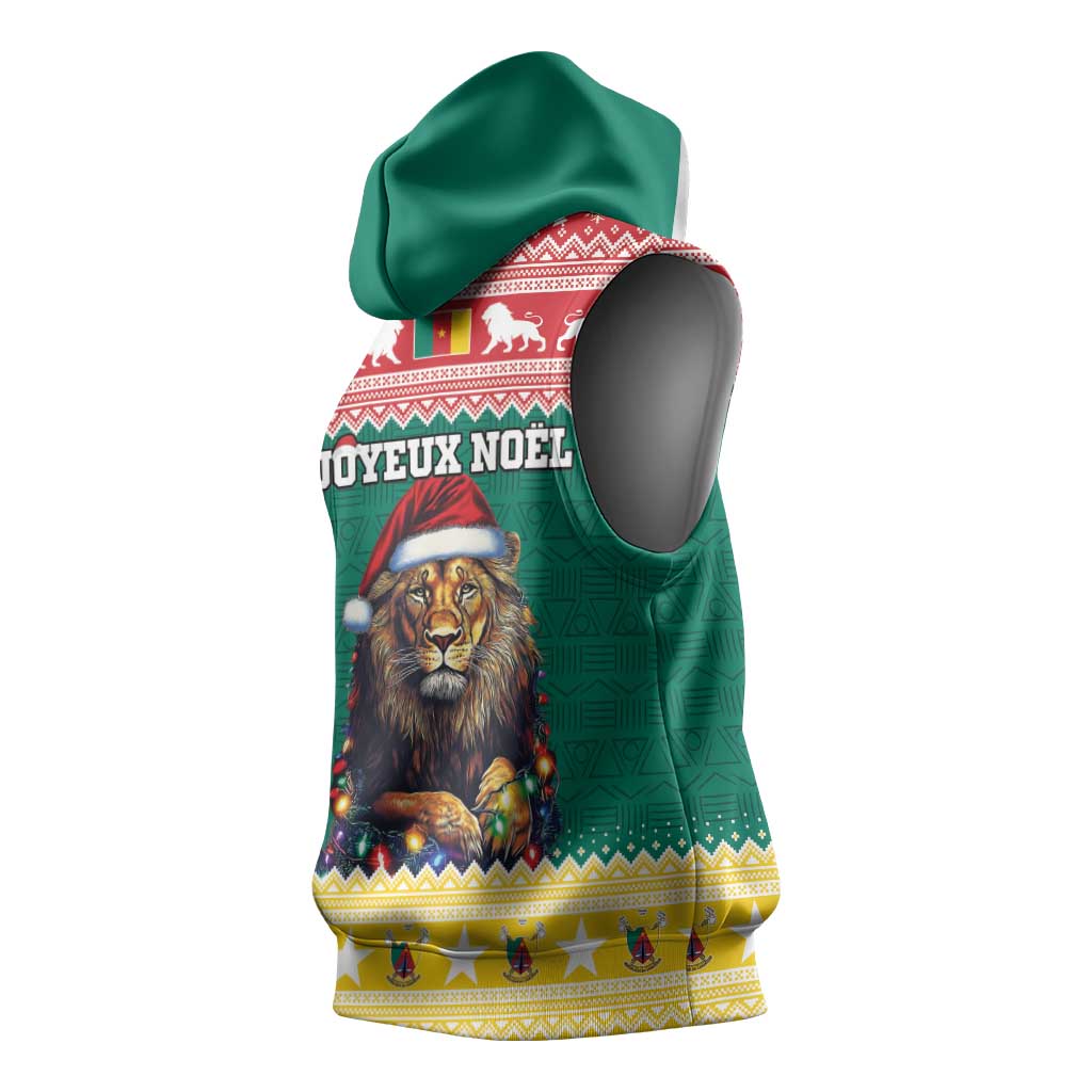Cameroon Christmas Sleeveless Hoodie Lion African Santa - African Pride