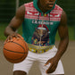 Cameroon Christmas Sleeveless Zip Hoodie Lion African Santa - African Pride