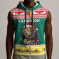 Cameroon Christmas Sleeveless Zip Hoodie Lion African Santa - African Pride