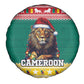 Cameroon Christmas Spare Tire Cover Lion African Santa