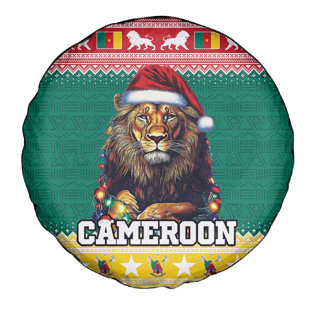 Cameroon Christmas Spare Tire Cover Lion African Santa