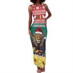Cameroon Christmas Tank Maxi Dress Lion African Santa