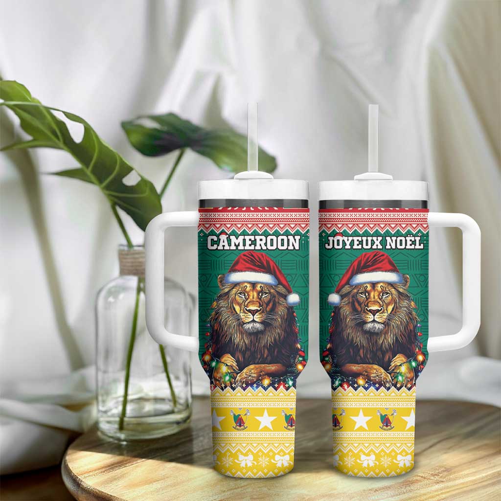 Cameroon Christmas Tumbler With Handle Lion African Santa