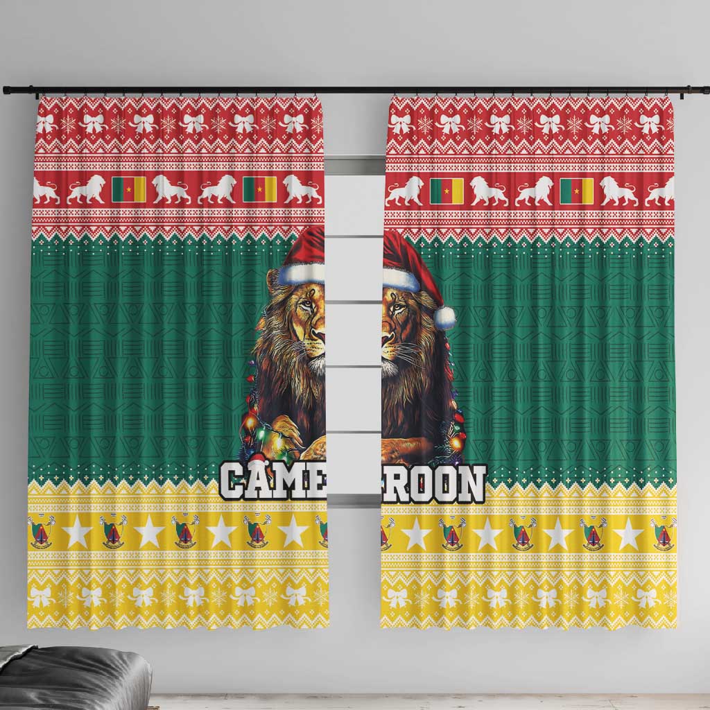 Cameroon Christmas Window Curtain Lion African Santa