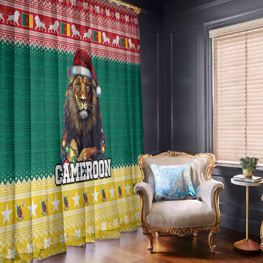 Cameroon Christmas Window Curtain Lion African Santa