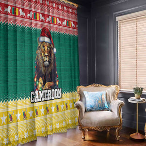 Cameroon Christmas Window Curtain Lion African Santa