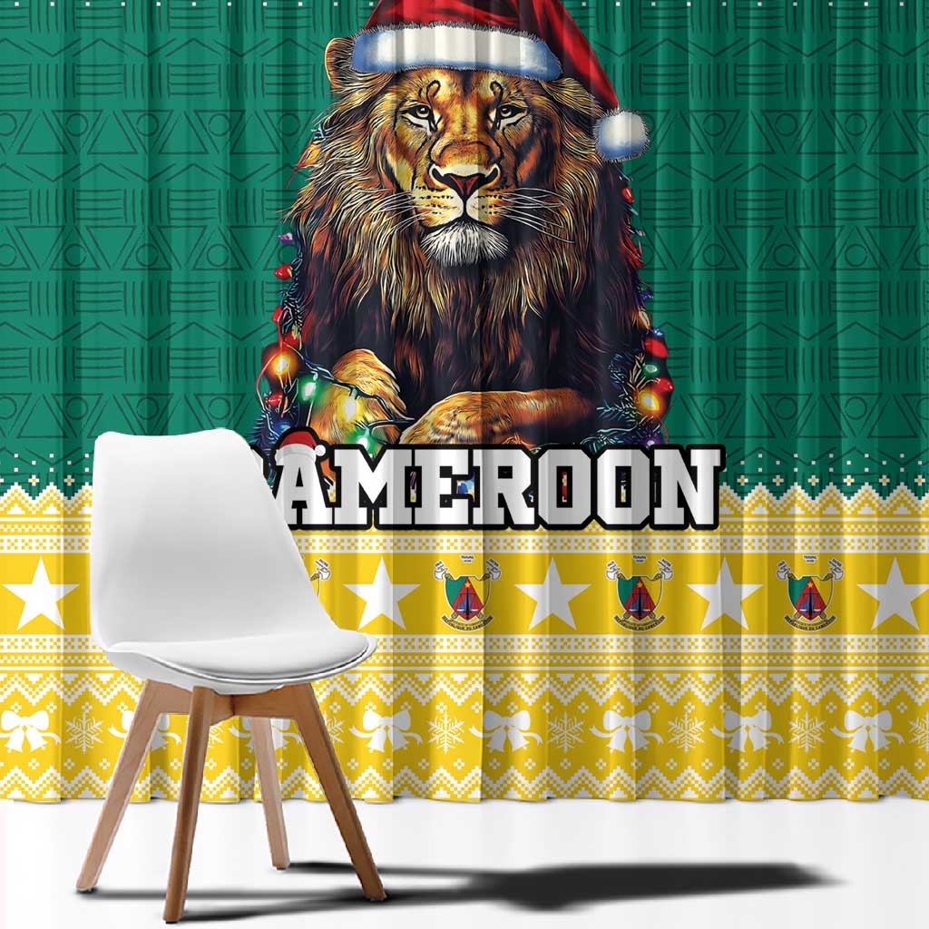 Cameroon Christmas Window Curtain Lion African Santa