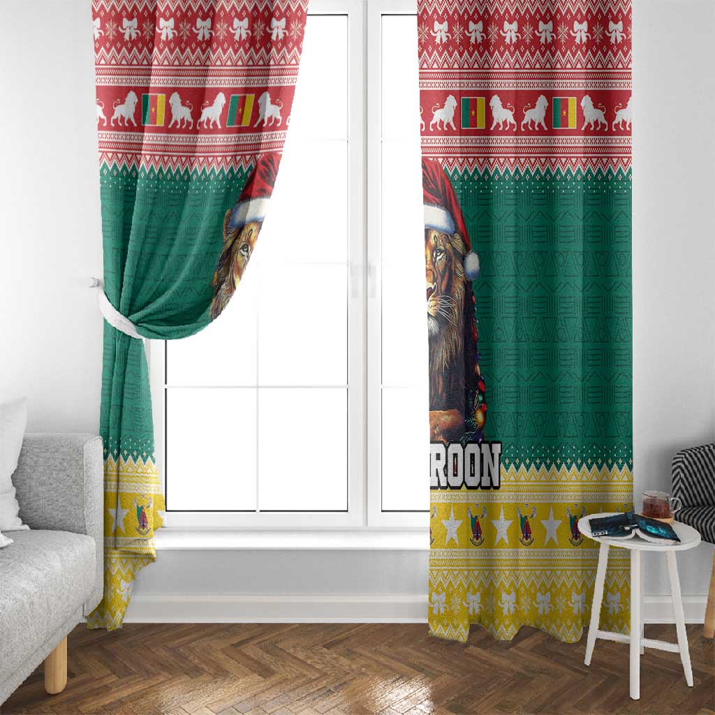 Cameroon Christmas Window Curtain Lion African Santa