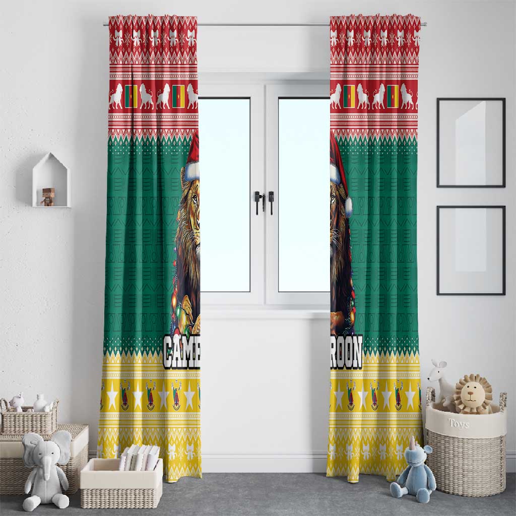 Cameroon Christmas Window Curtain Lion African Santa