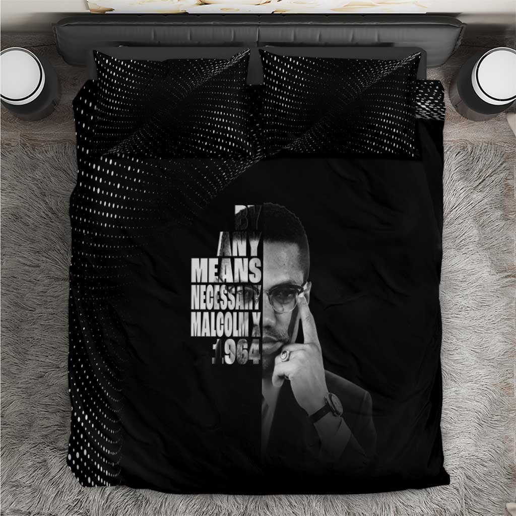 African America Heroes Malcolm X Bedding Set By Any Means Necessary - African Pride