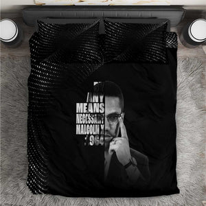 African America Heroes Malcolm X Bedding Set By Any Means Necessary - African Pride