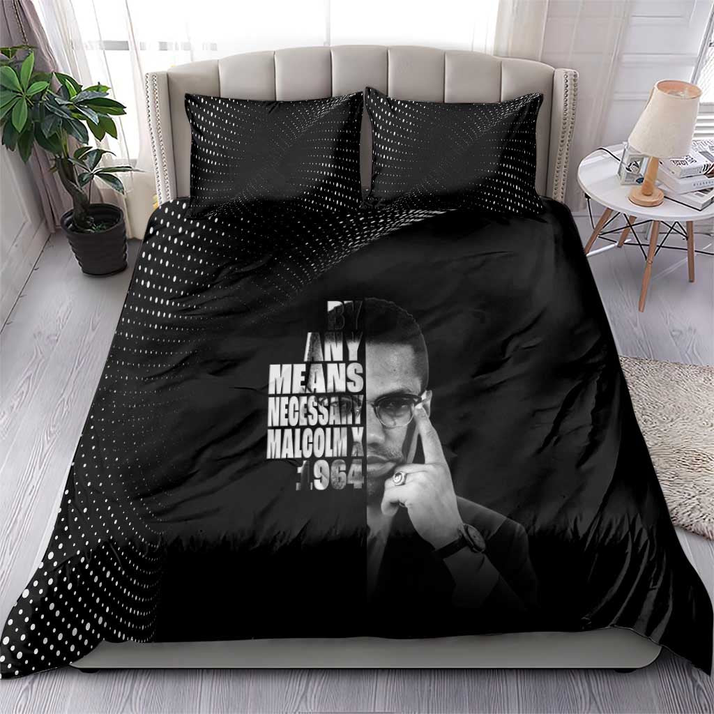 African America Heroes Malcolm X Bedding Set By Any Means Necessary - African Pride