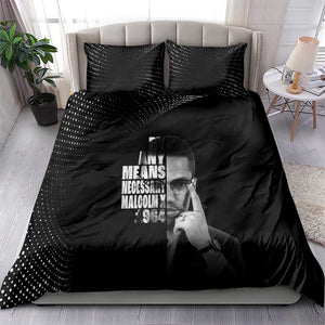 African America Heroes Malcolm X Bedding Set By Any Means Necessary - African Pride