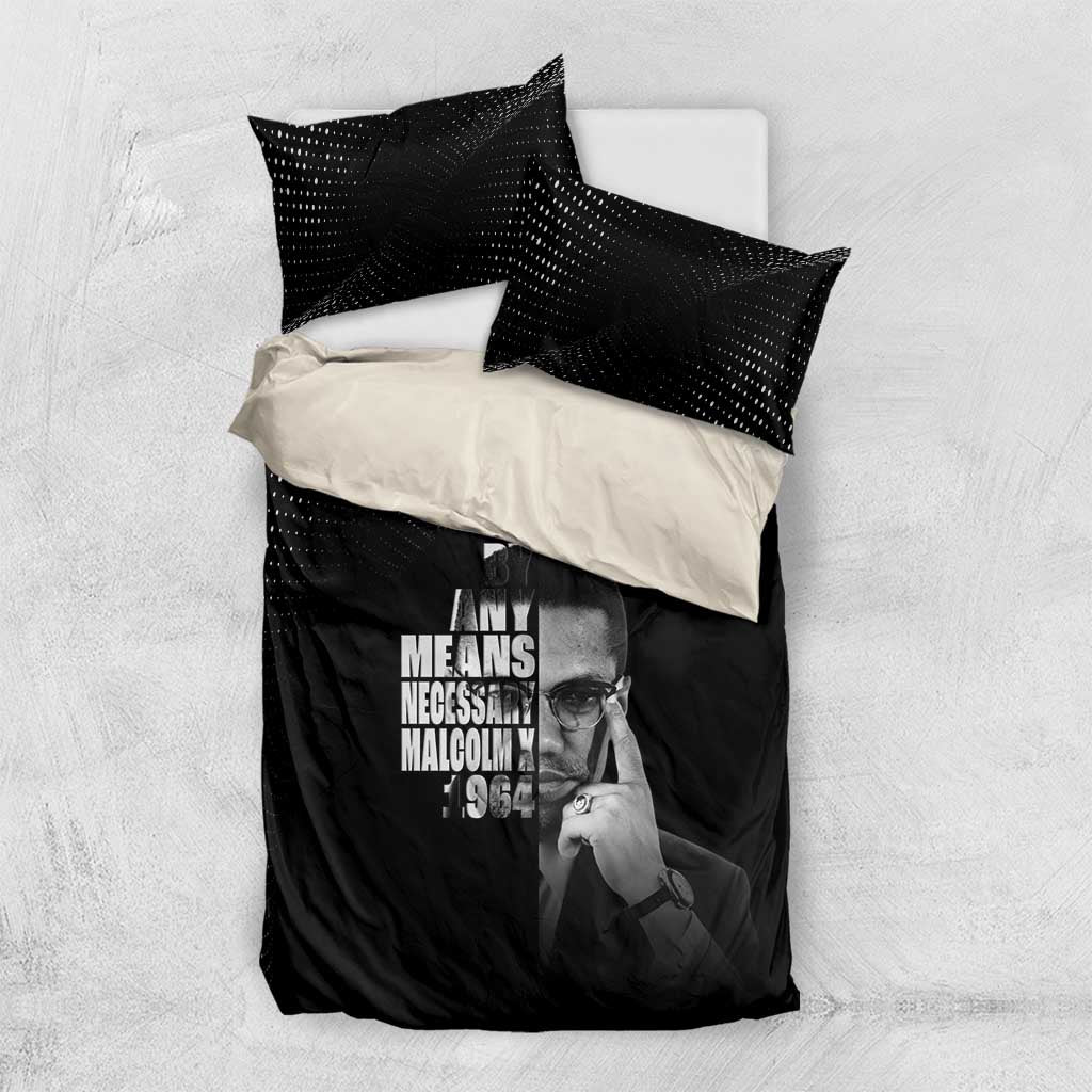 African America Heroes Malcolm X Bedding Set By Any Means Necessary - African Pride