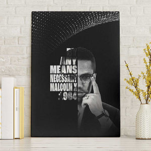 African America Heroes Malcolm X Canvas Wall Art By Any Means Necessary - African Pride