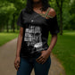 Malcolm X El-Hajj Malik El-Shabazz Cross Shoulder Shirt By Any Means Necessary