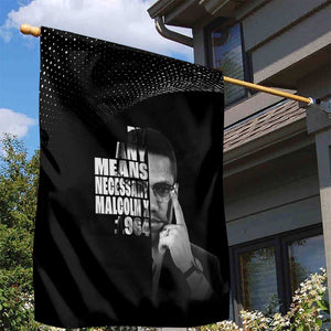 African America Heroes Malcolm X Garden Flag By Any Means Necessary - African Pride