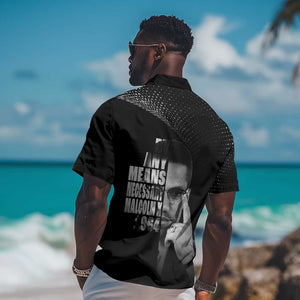 African America Heroes Malcolm X Hawaiian Shirt By Any Means Necessary - African Pride