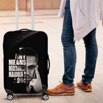 African America Heroes Malcolm X Luggage Cover By Any Means Necessary - African Pride