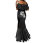 African America Heroes Malcolm X Mermaid Dress By Any Means Necessary - African Pride
