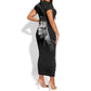 African America Heroes Malcolm X Short Sleeve Bodycon Dress By Any Means Necessary - African Pride