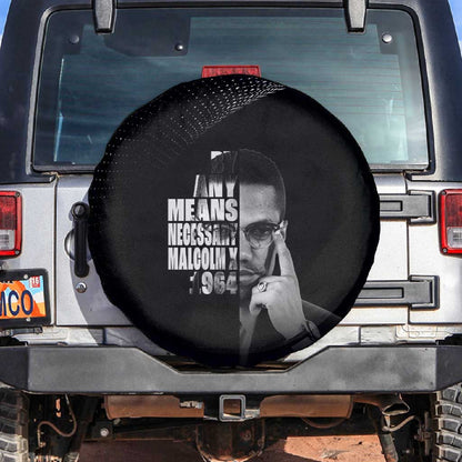 African America Heroes Malcolm X Spare Tire Cover By Any Means Necessary - African Pride
