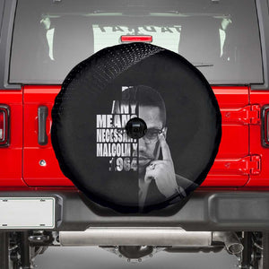 African America Heroes Malcolm X Spare Tire Cover By Any Means Necessary - African Pride