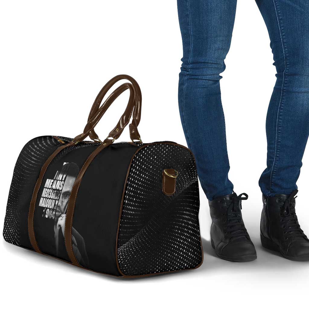 Malcolm X El-Hajj Malik El-Shabazz Travel Bag By Any Means Necessary
