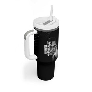 African America Heroes Malcolm X Tumbler With Handle By Any Means Necessary - African Pride