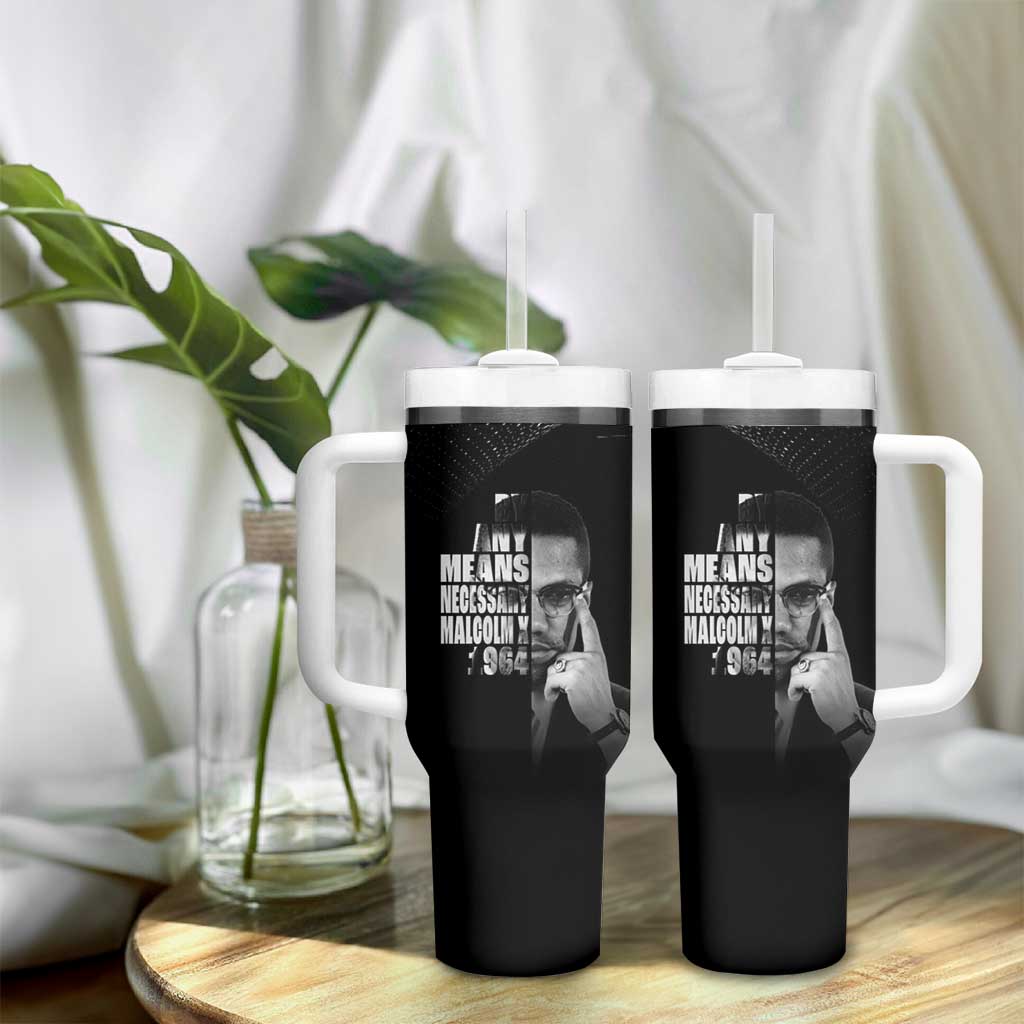 African America Heroes Malcolm X Tumbler With Handle By Any Means Necessary - African Pride