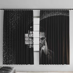 African America Heroes Malcolm X Window Curtain By Any Means Necessary - African Pride