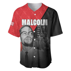 Malcolm X Speaks Baseball Jersey Legacy of the Civil Rights Leaders LT15