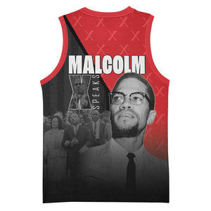 Malcolm X Speaks Basketball Jersey Legacy of the Civil Rights Leaders - African Pride