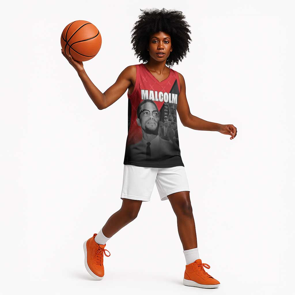 Malcolm X Speaks Basketball Jersey Legacy of the Civil Rights Leaders - African Pride