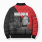 African America Heroes Bomber Puffer Jacket Malcolm X Speaks