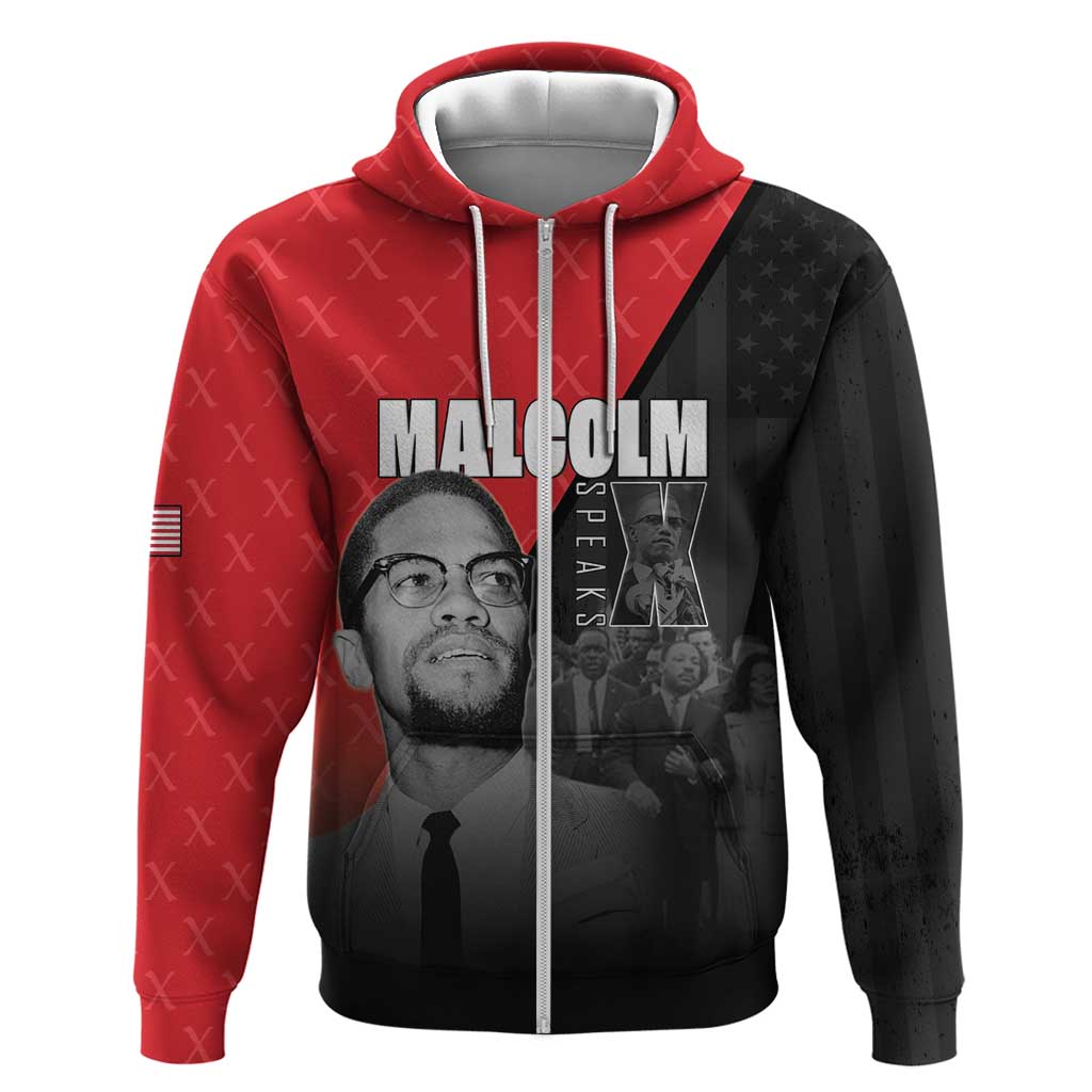 Malcolm X Speaks Hoodie Legacy of the Civil Rights Leaders - African Pride