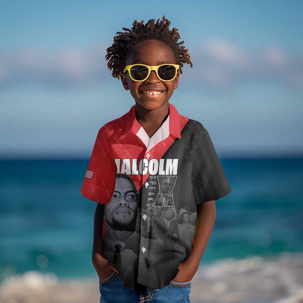 Malcolm X Speaks Kid Hawaiian Shirt Legacy of the Civil Rights Leaders - African Pride