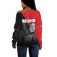 Malcolm X Speaks Off Shoulder Sweater Legacy of the Civil Rights Leaders - African Pride